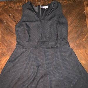 Black waffle weave cocktail dress